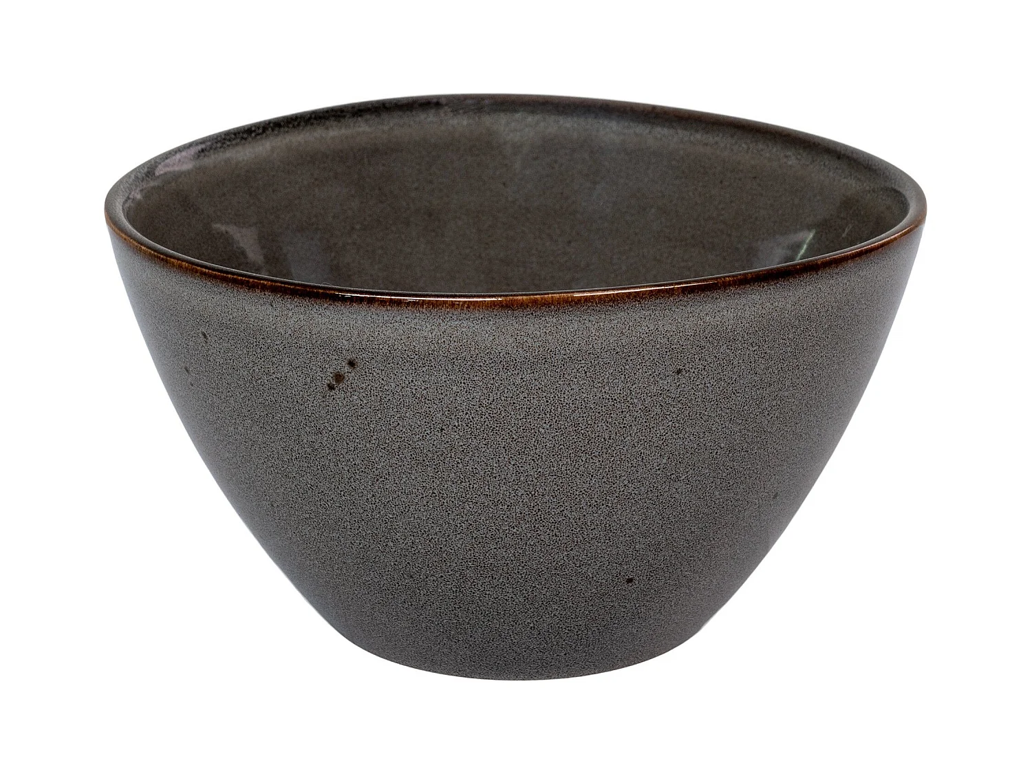 Lots de 4 bols céramique gris et marron ø 15x9 cm