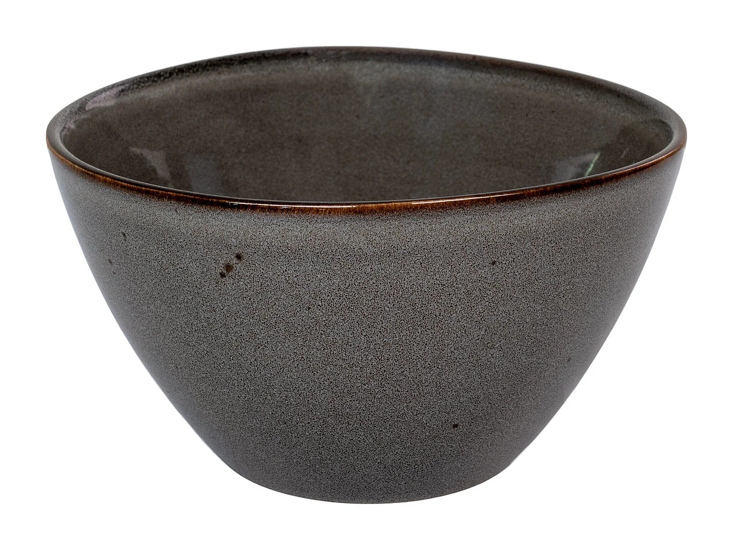 Lots de 4 bols céramique gris et marron ø 15x9 cm