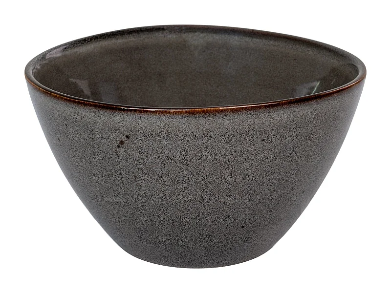 Lots de 4 bols céramique gris et marron ø 15x9 cm