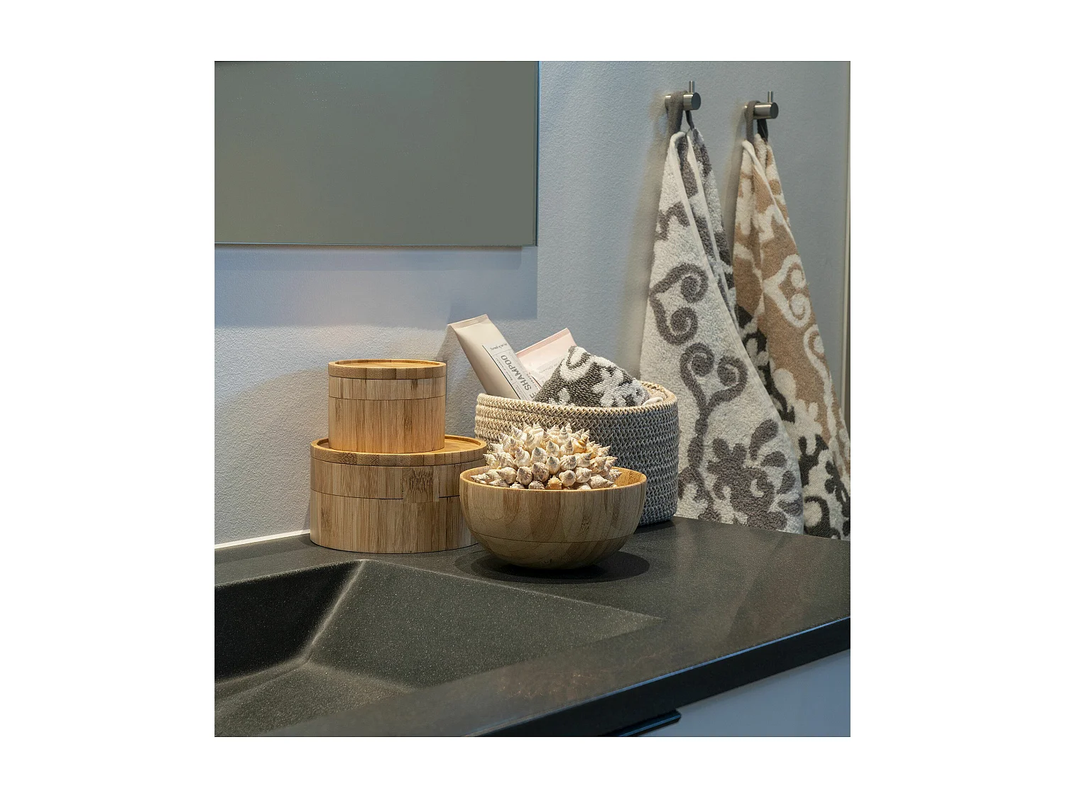 Chefalu Schale Set von 2 Natur.