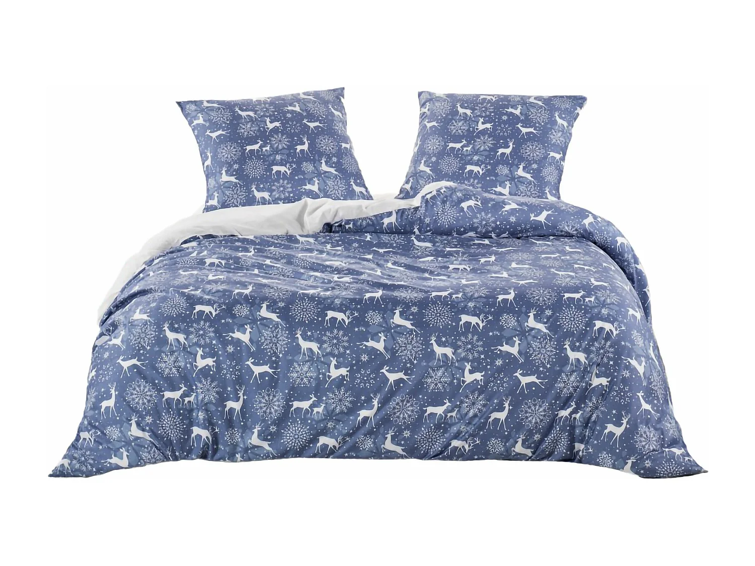 Weihnachtsbettwäscheset 240 x 220 cm – Blau