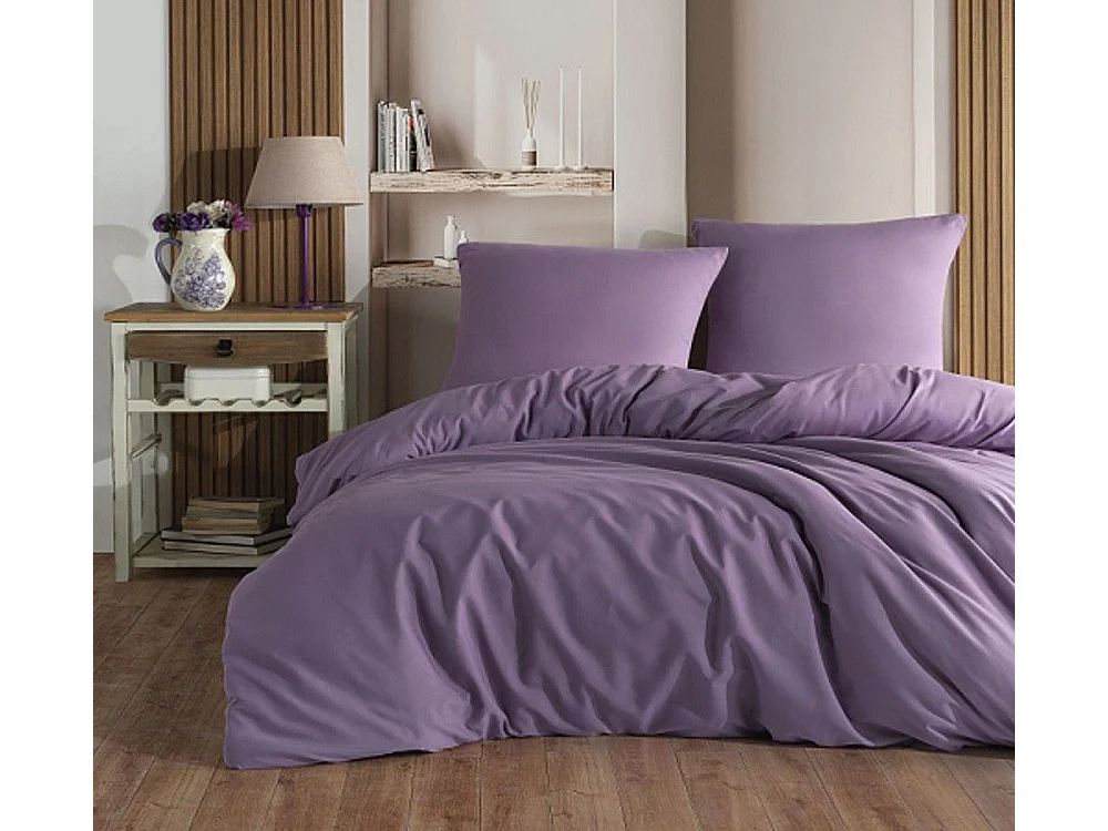 Juego de cama liso 140 x 200 cm - Morado