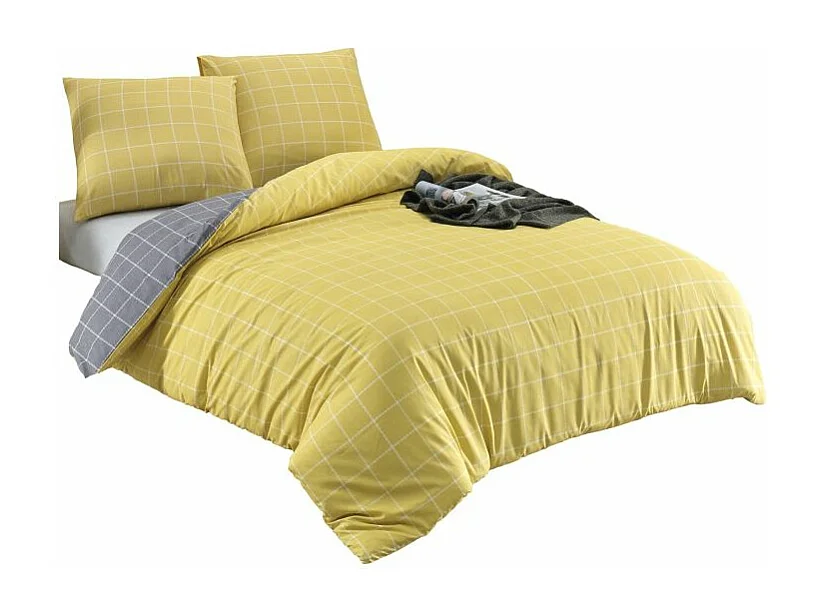 Set biancheria da letto TRENDY 240 x 220 cm Giallo