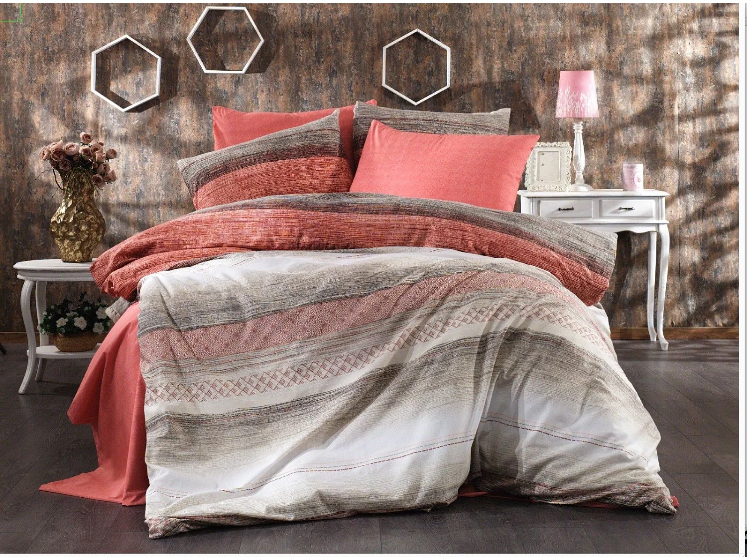 Juego de cama SHADE 140 x 200 cm - Naranja