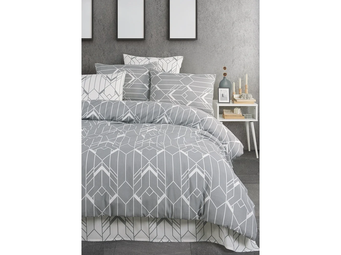 AGATHABettgarnitur 240 x 220 cm – Grau
