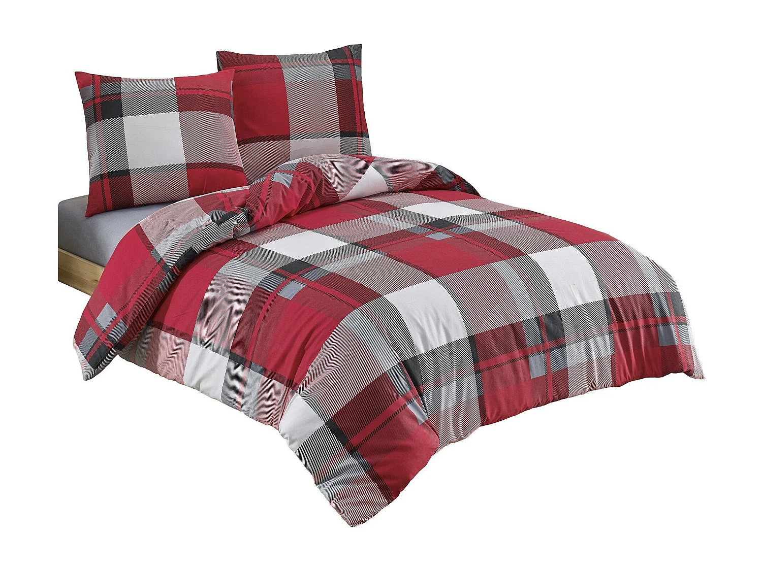 RIVER Bettwäscheset 240 x 220 cm – Rot