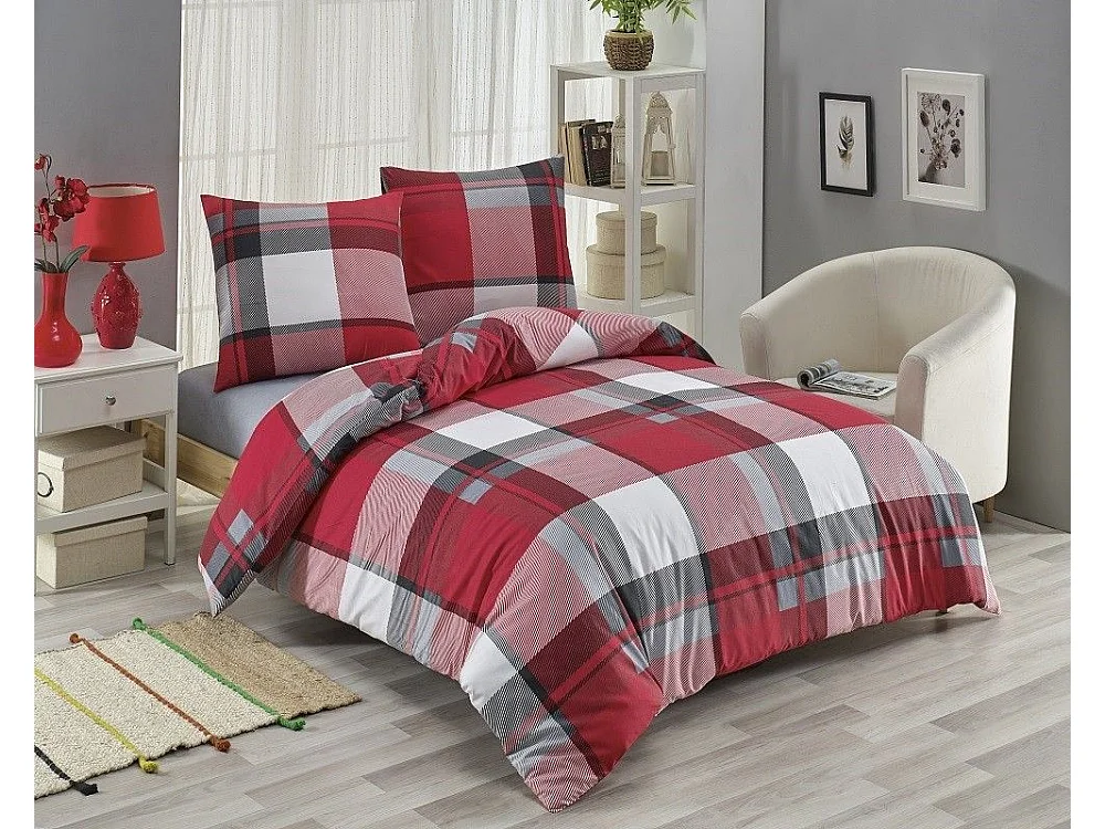 RIVER Bettwäscheset 240 x 220 cm – Rot