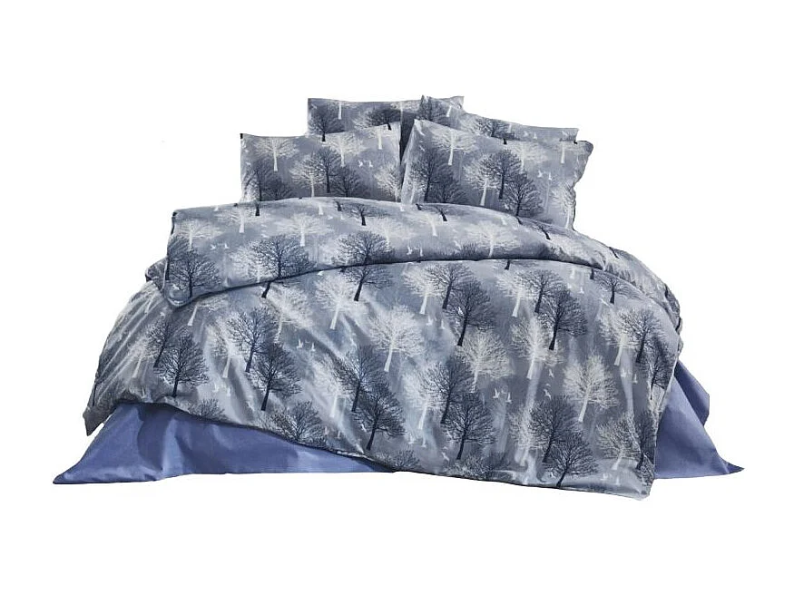 TREE Bettwäscheset 260 x 240 cm – Blau