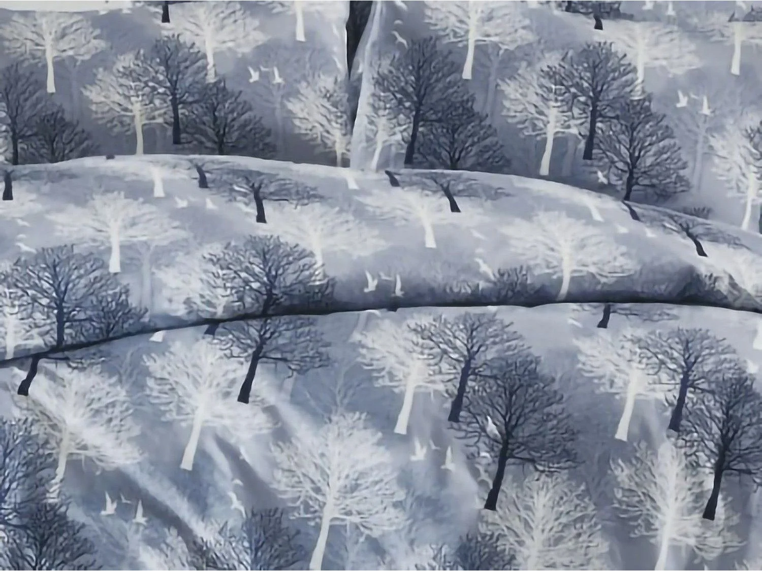 TREE Bettwäscheset 260 x 240 cm – Blau