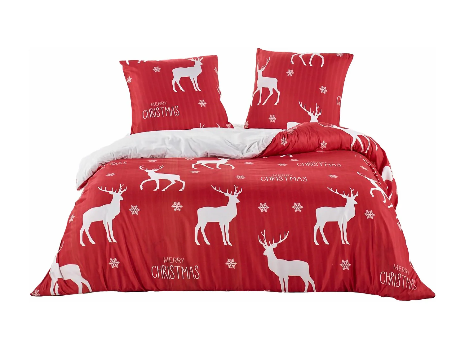 Set biancheria da letto natalizia 240 x 220 cm Rosso