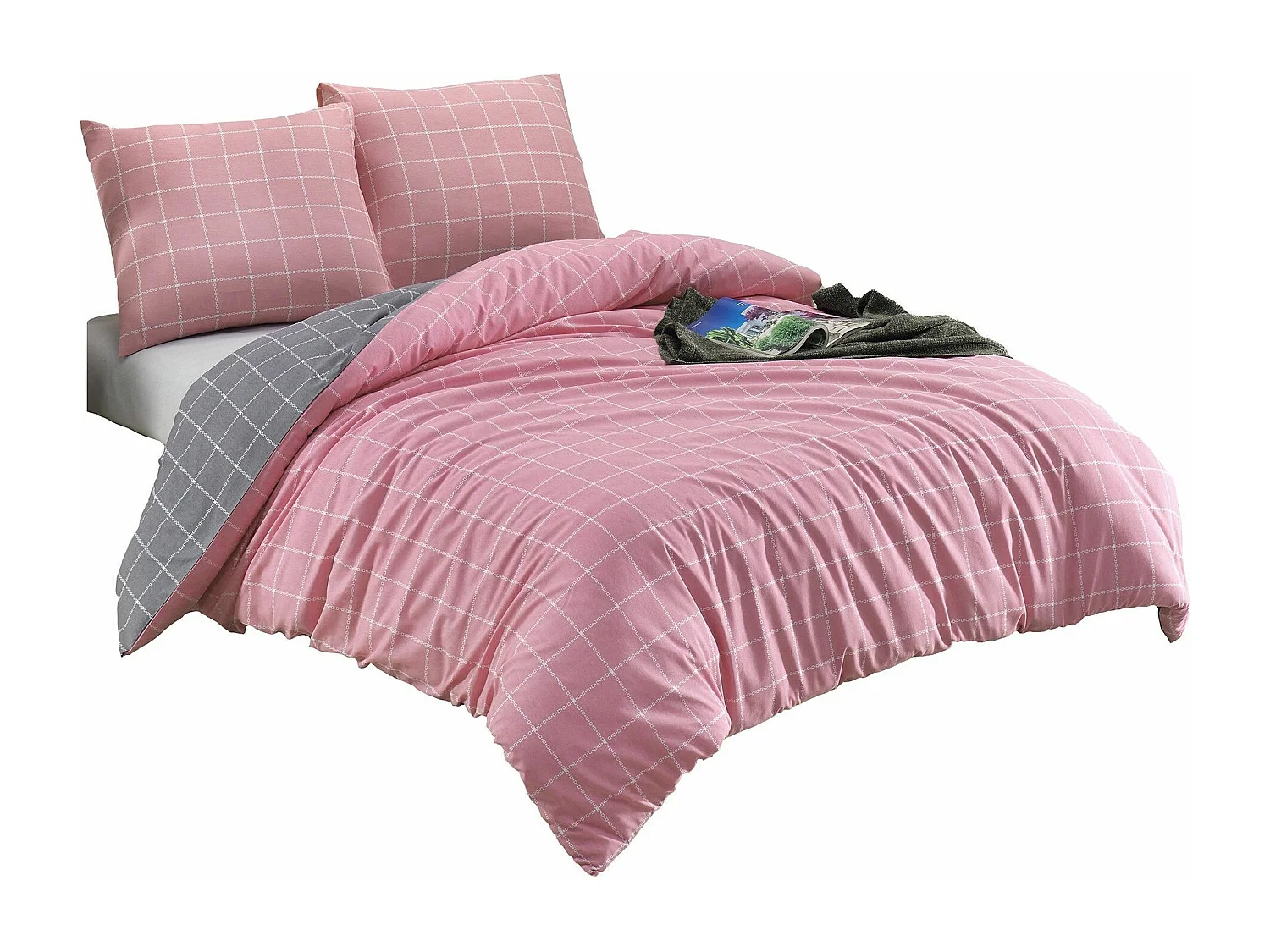 TRENDY BettwäscheSet 240 x 220 cm – Rosa