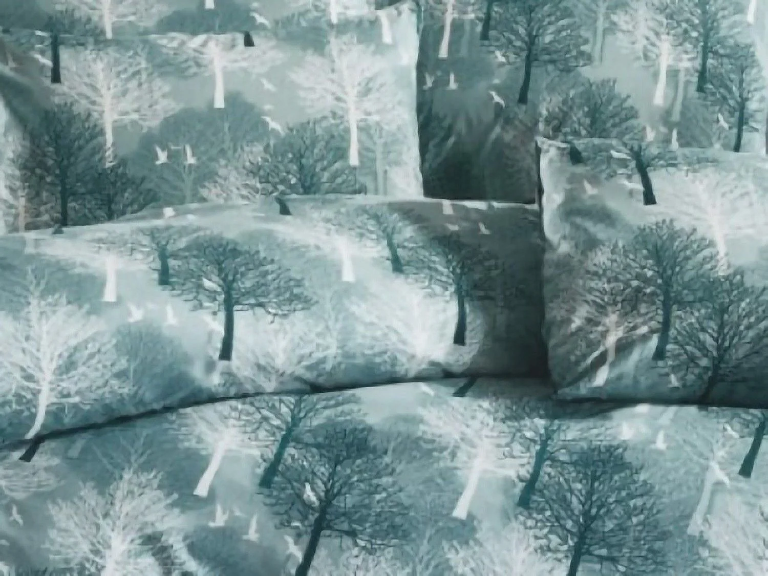 Parure de lit verte TREE 260 x 240 cm