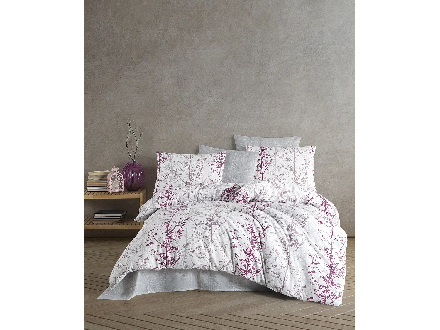 Set biancheria da letto MASAL 240 x 220 cm Rosa
