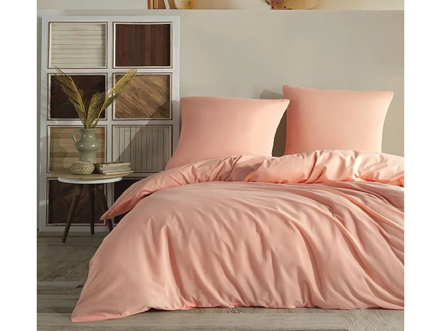 Parure de lit orange unie 260 x 240 cm