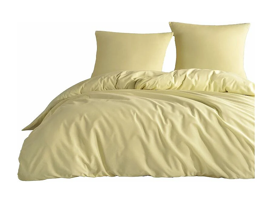 Einfarbiges Bettwäscheset 260 x 240 cm – Gelb