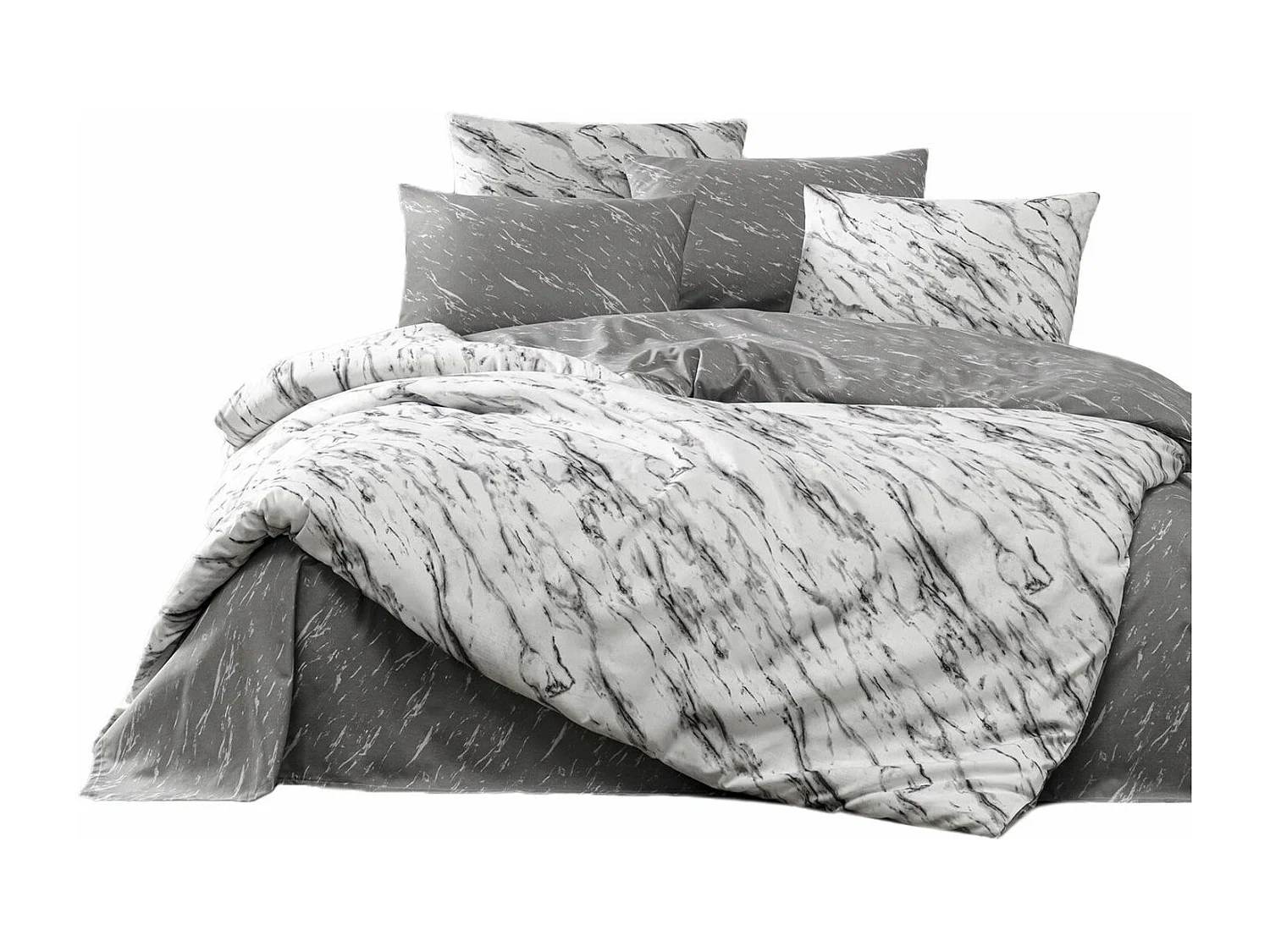 TRAVERTINBettgarnitur 240 x 220 cm – Grau