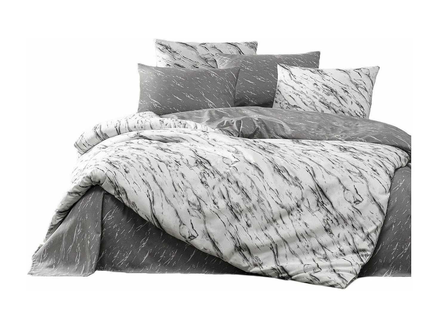 TRAVERTINBettgarnitur 240 x 220 cm – Grau