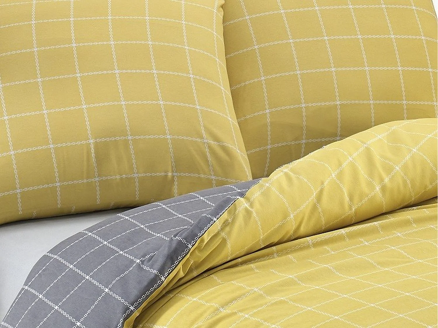 TRENDY Bettwäscheset 260 x 240 cm – Gelb