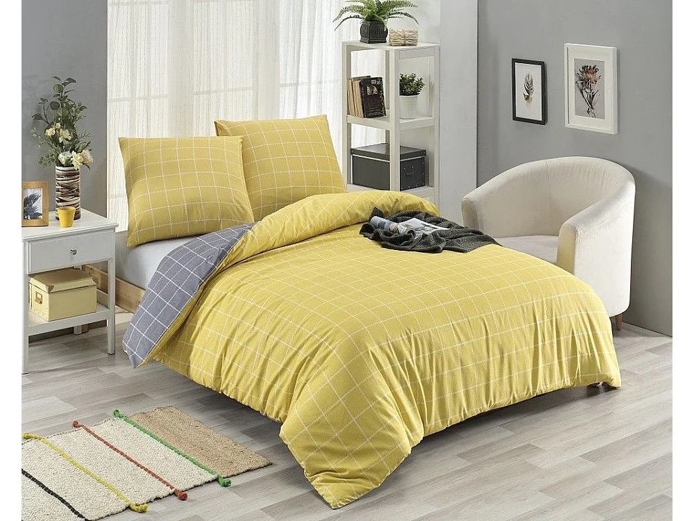 TRENDY Bettwäscheset 260 x 240 cm – Gelb