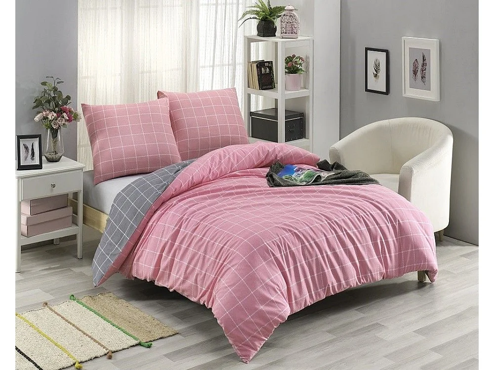 TRENDY BettwäscheSet 140 x 200 cm – Rosa
