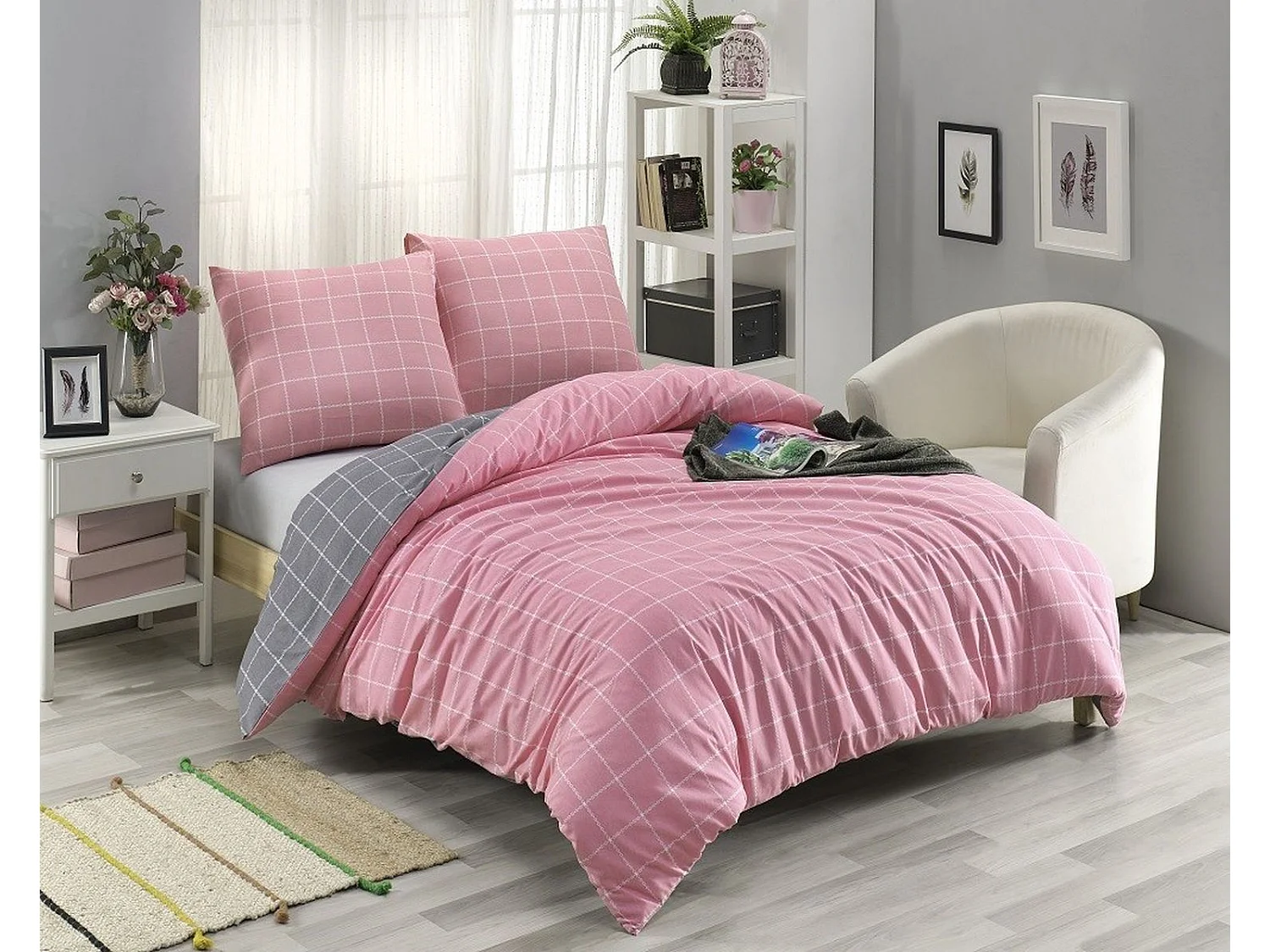 Set biancheria da letto TRENDY 260 x 240 cm Rosa