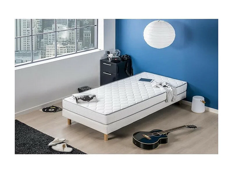 DEKO DREAM Pack Star Matelas 90x190 + Couette 140x200 + Oreiller 60x60 - 16 cm