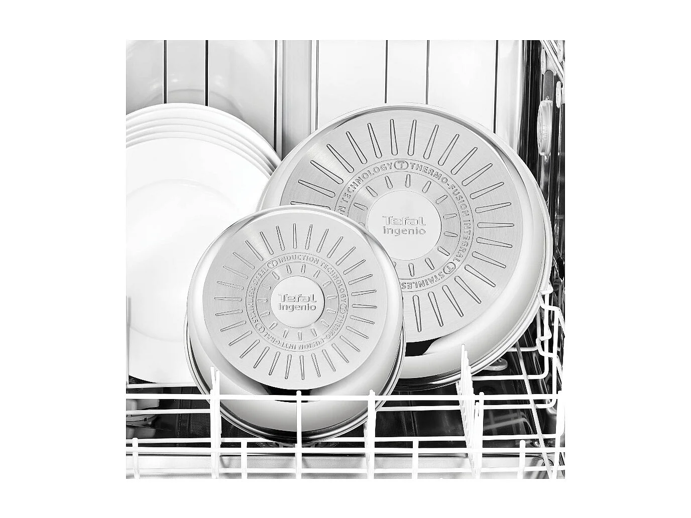 Tefal Série de 2 casseroles + 2 poêle anti-adhésives + 1 manche - L897AS04