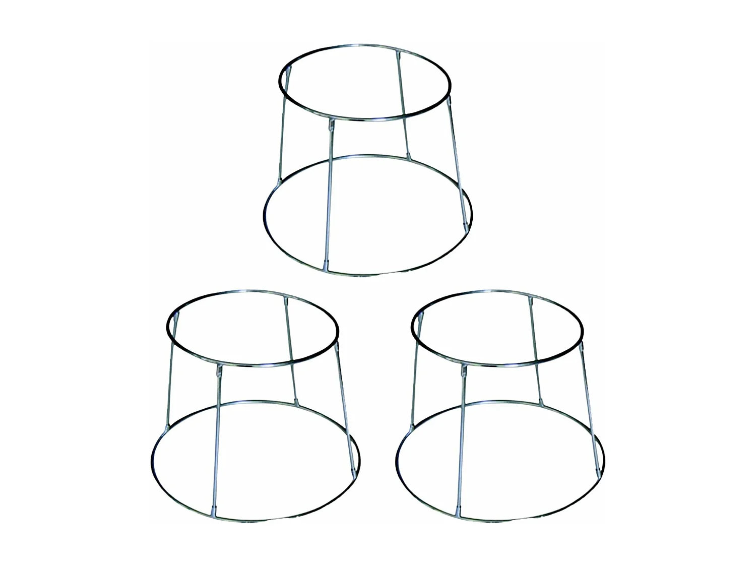 3 supports de table inox pour plateau de fruits de mer