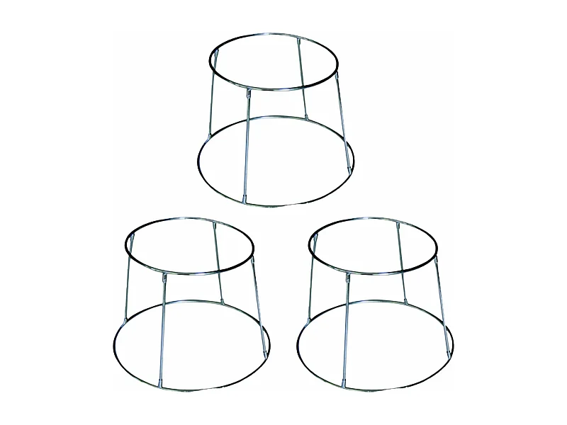 3 supports de table inox pour plateau de fruits de mer