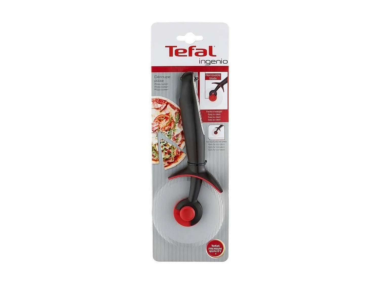 TEFAL Pizzaschneider schwarz, weiß und rot