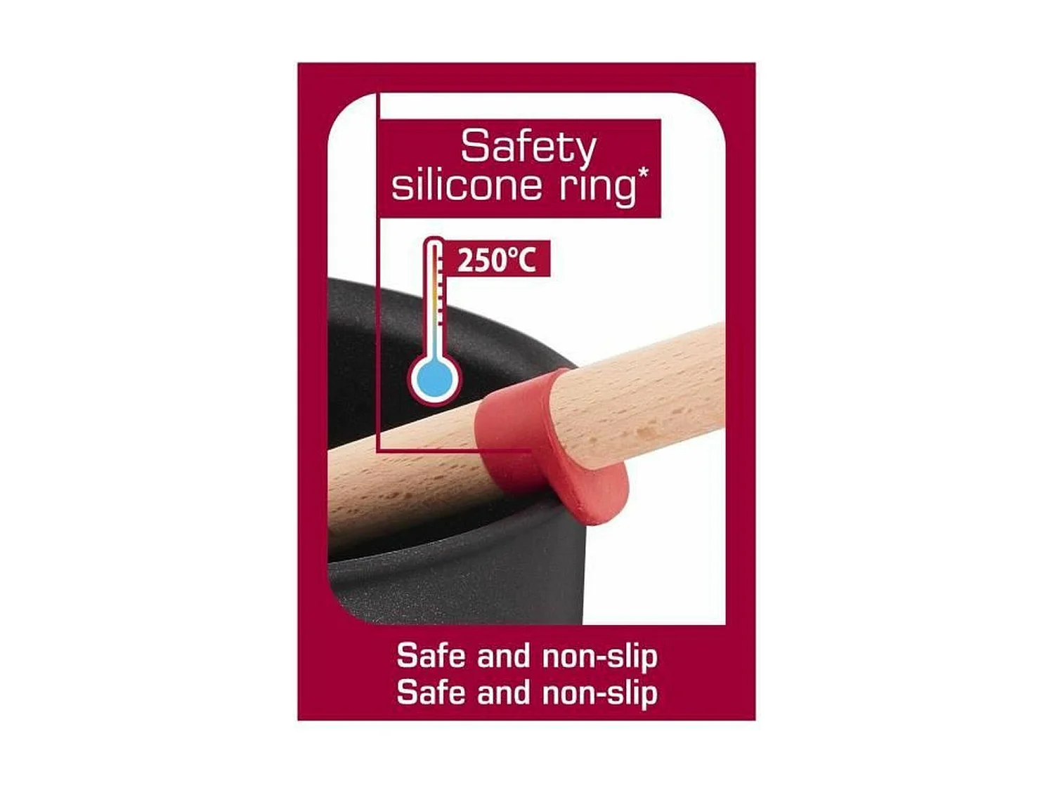 Cuillère à risotto en bois de hêtre et silicone platinium 32 cm