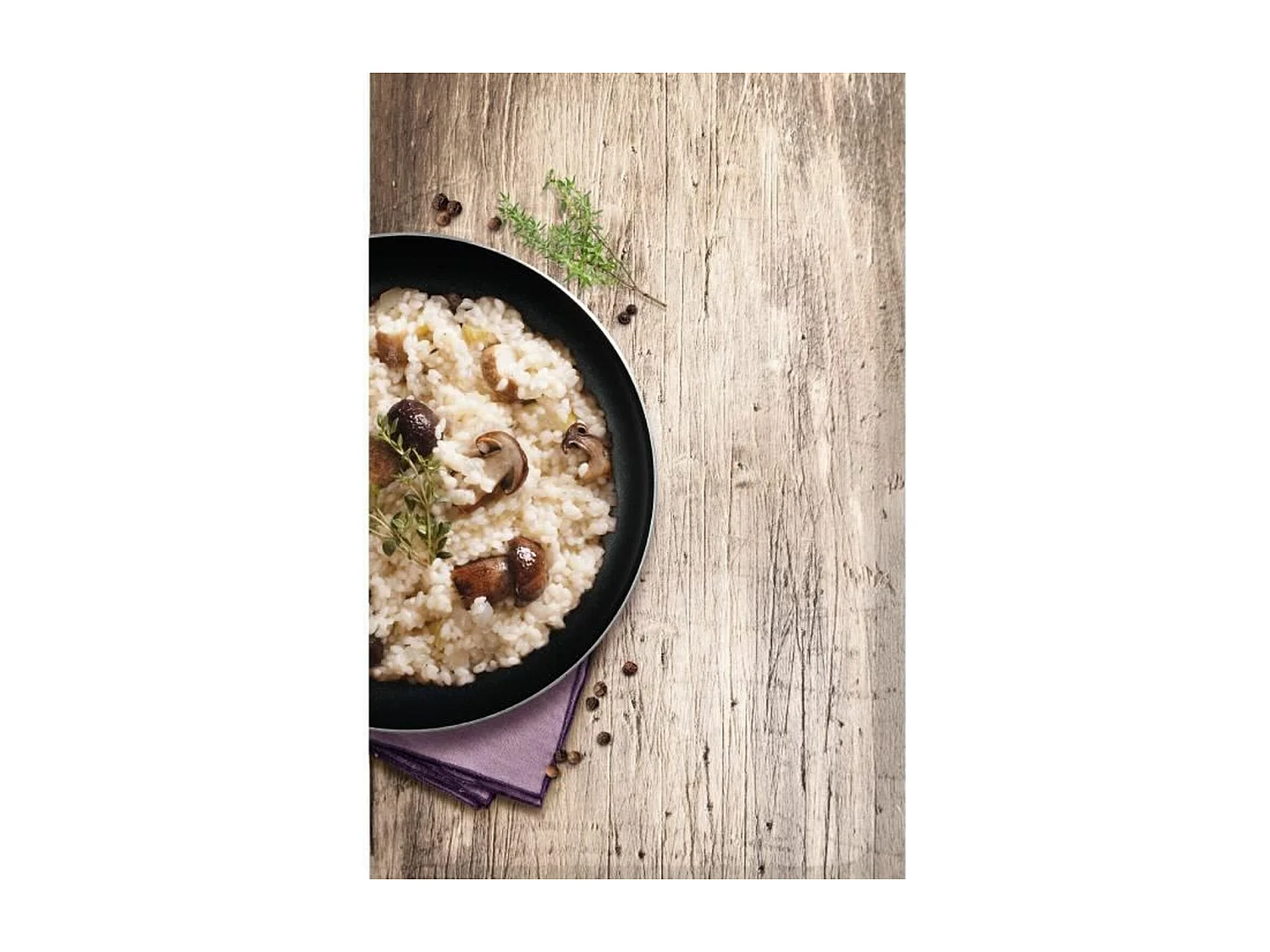 Cuillère à risotto en bois de hêtre et silicone platinium 32 cm