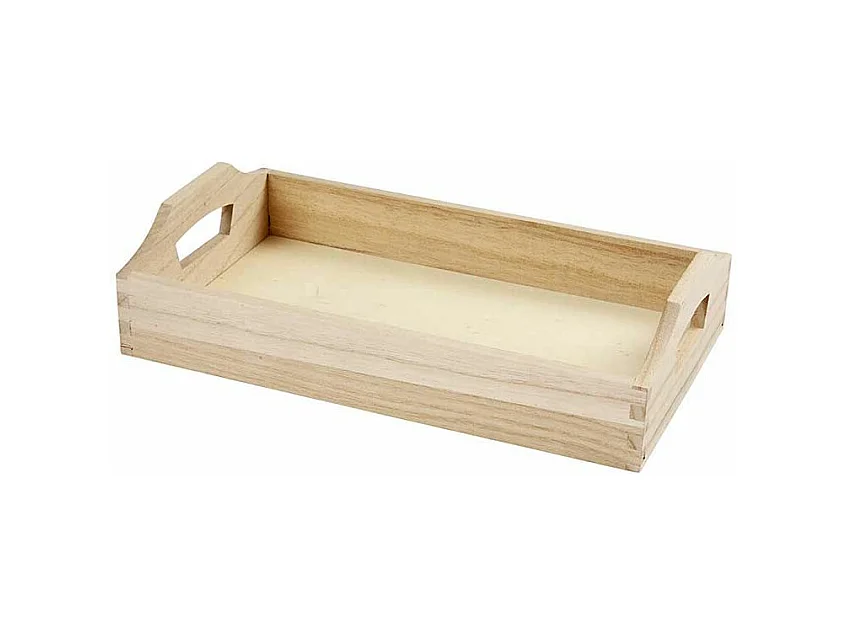 Plateau en bois à décorer - 30 x 17 x 5 cm