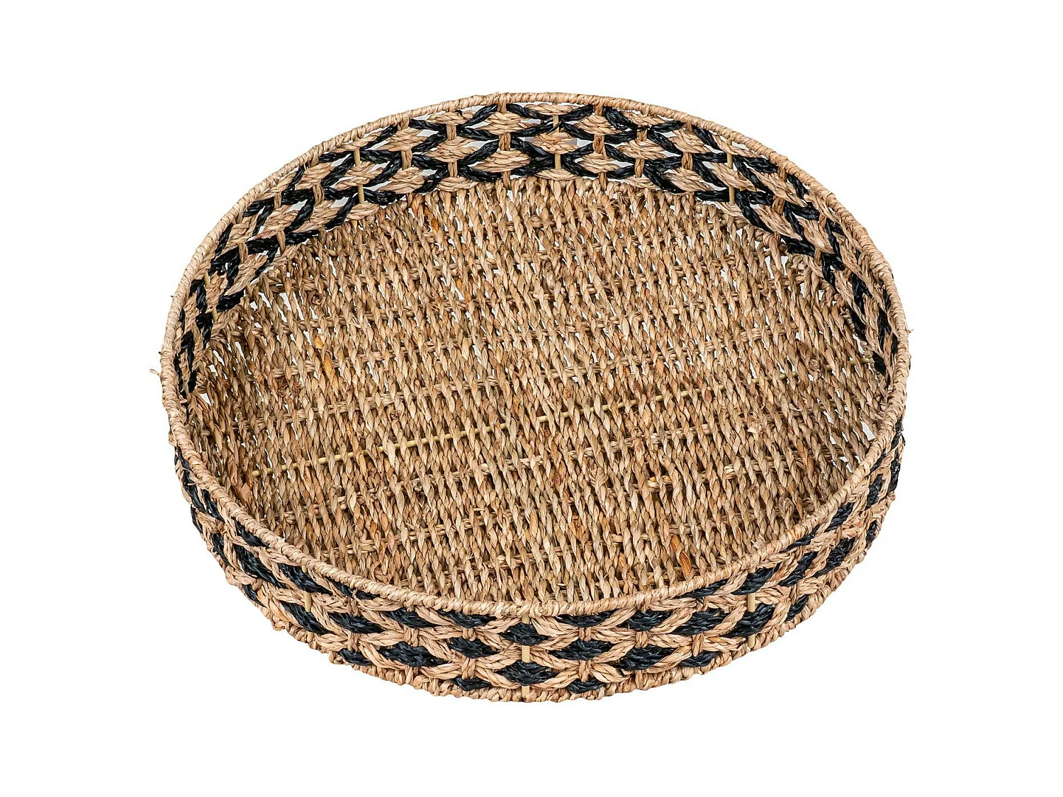 Vassoio rotondo in fretta del mare nero e marrone Ø 38 cm