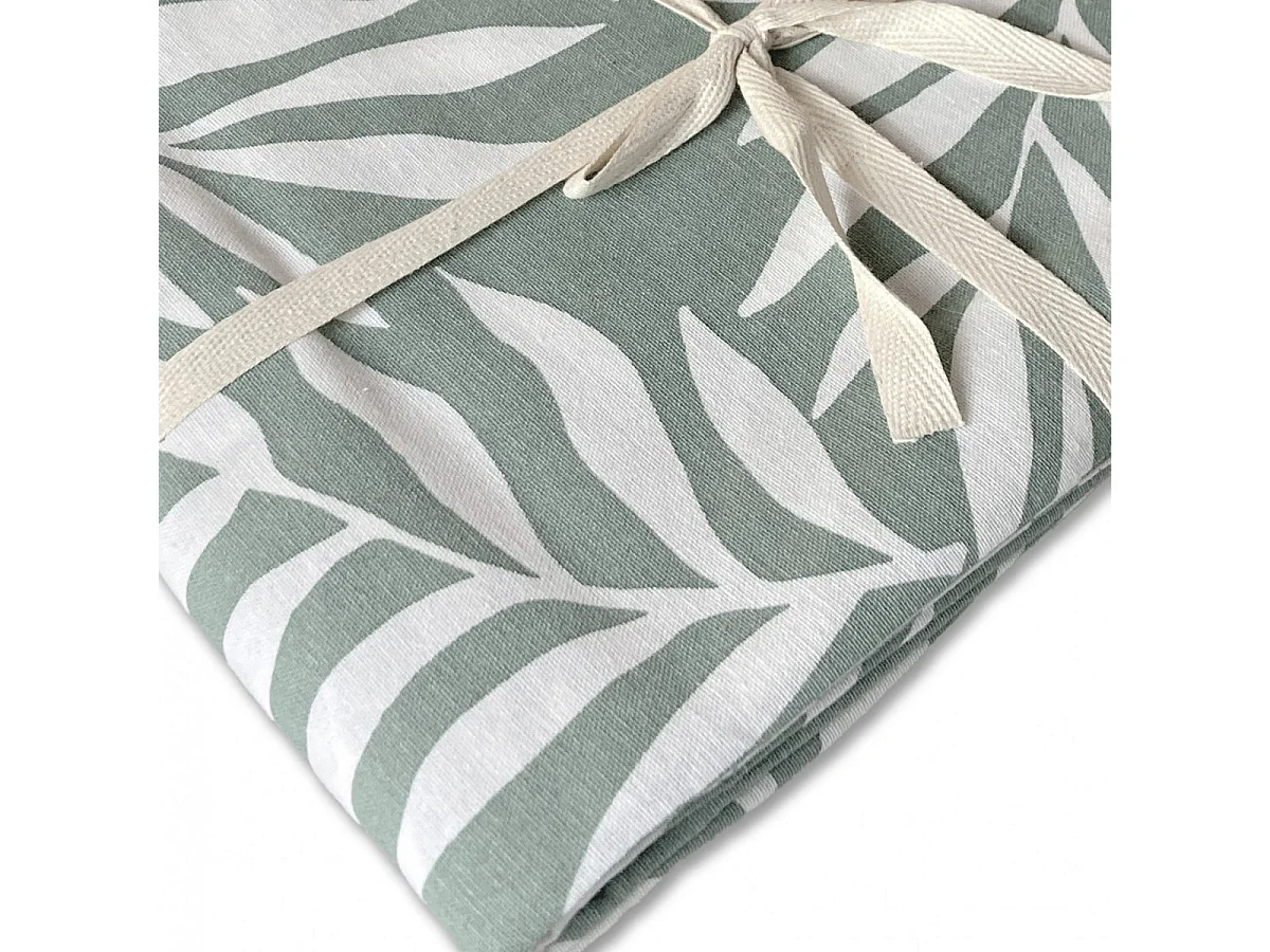 Nappe carrée anti-taches déperlante feuillage 140x140cm VERA