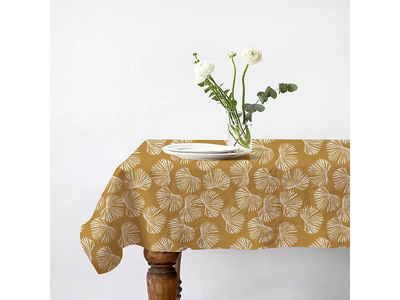 Nappe rectangle anti-taches déperlante champêtre 140x240cm VIRGINIE