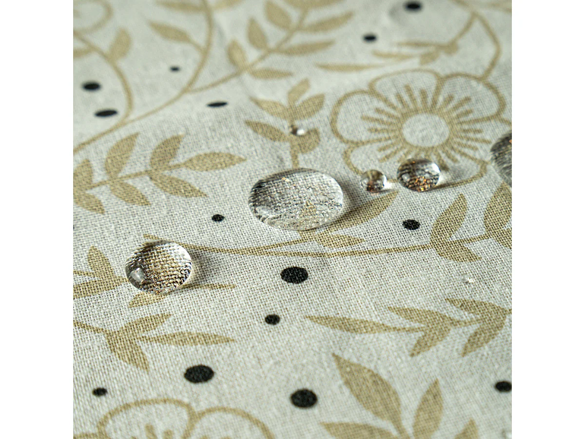 Nappe carrée anti-taches déperlante floral 140x140cm VERONE