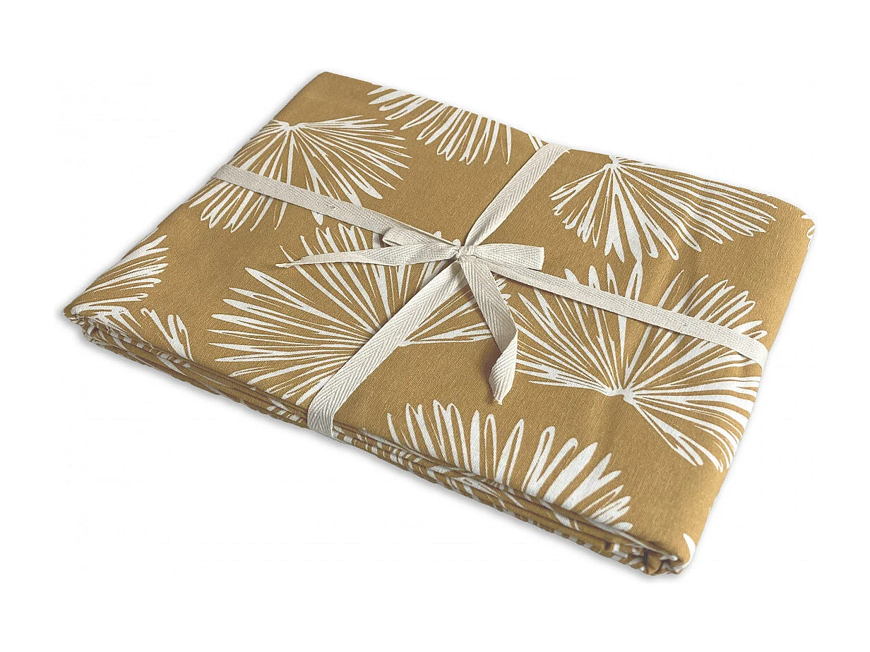 Nappe carrée anti-taches déperlante champêtre 140x140cm VIRGINIE