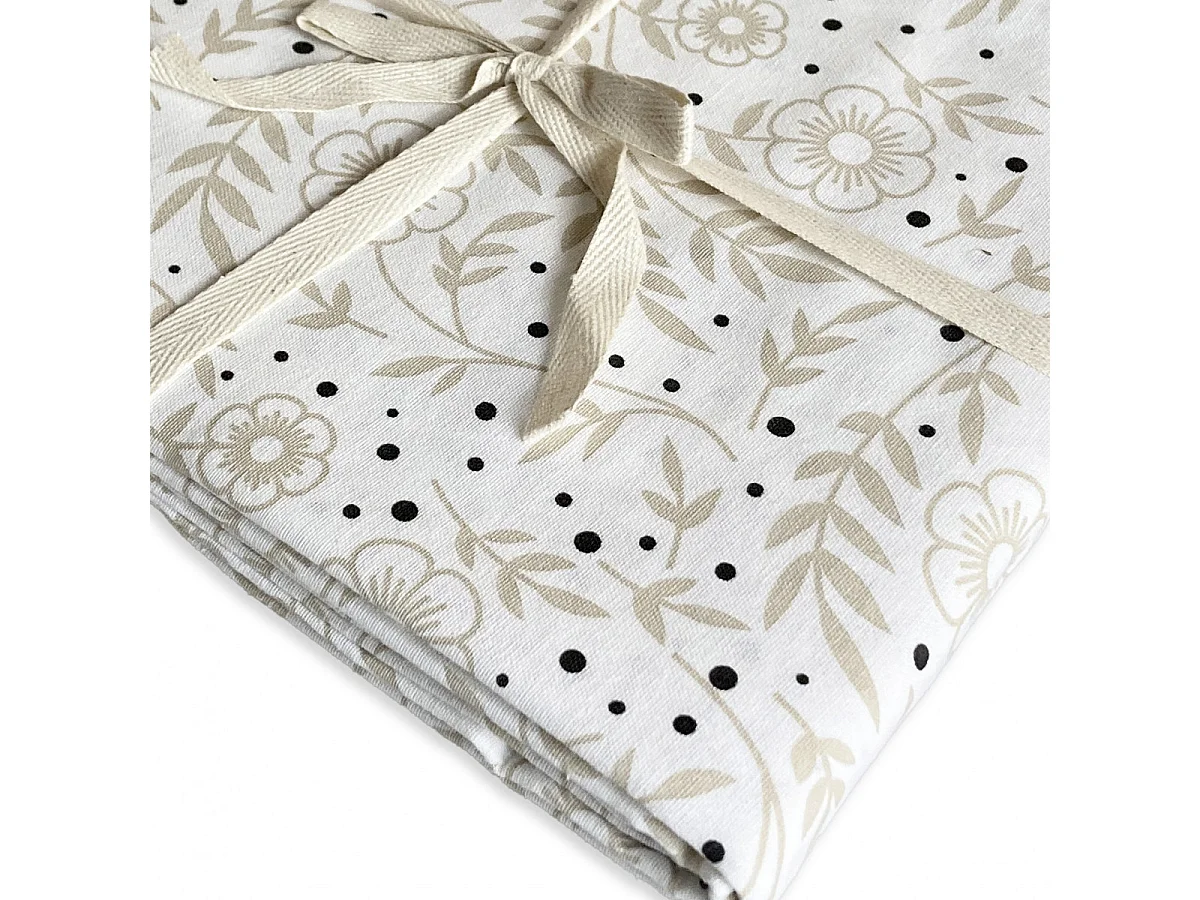 Nappe rectangle anti-taches déperlante floral 140x240cm VERONE