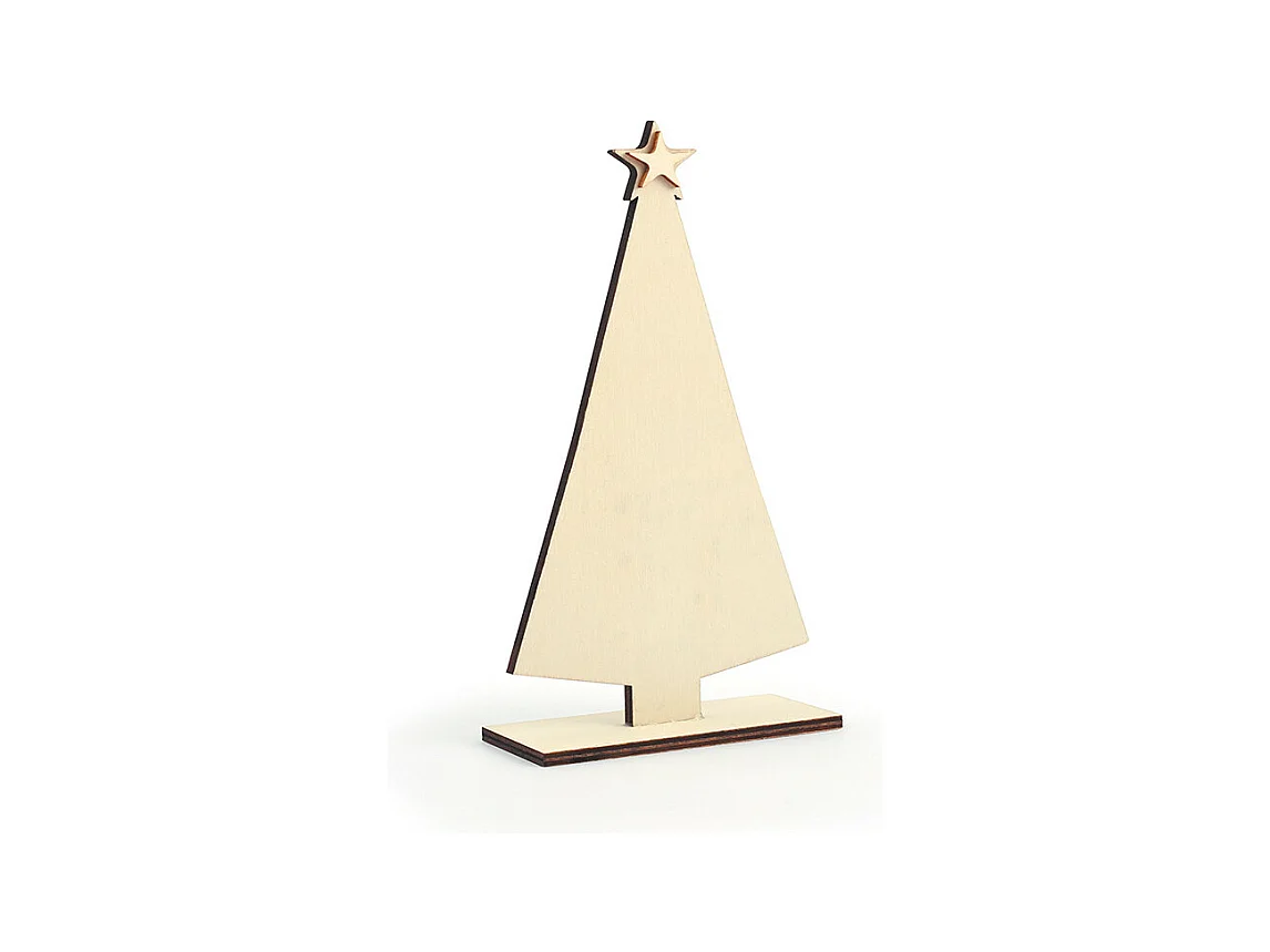 Sapin de Noël en bois à décorer - 9 x 19,5 cm
