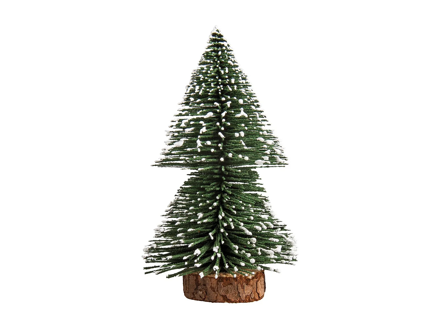 Sapin enneigé vert décoratif - Miniature 15 cm