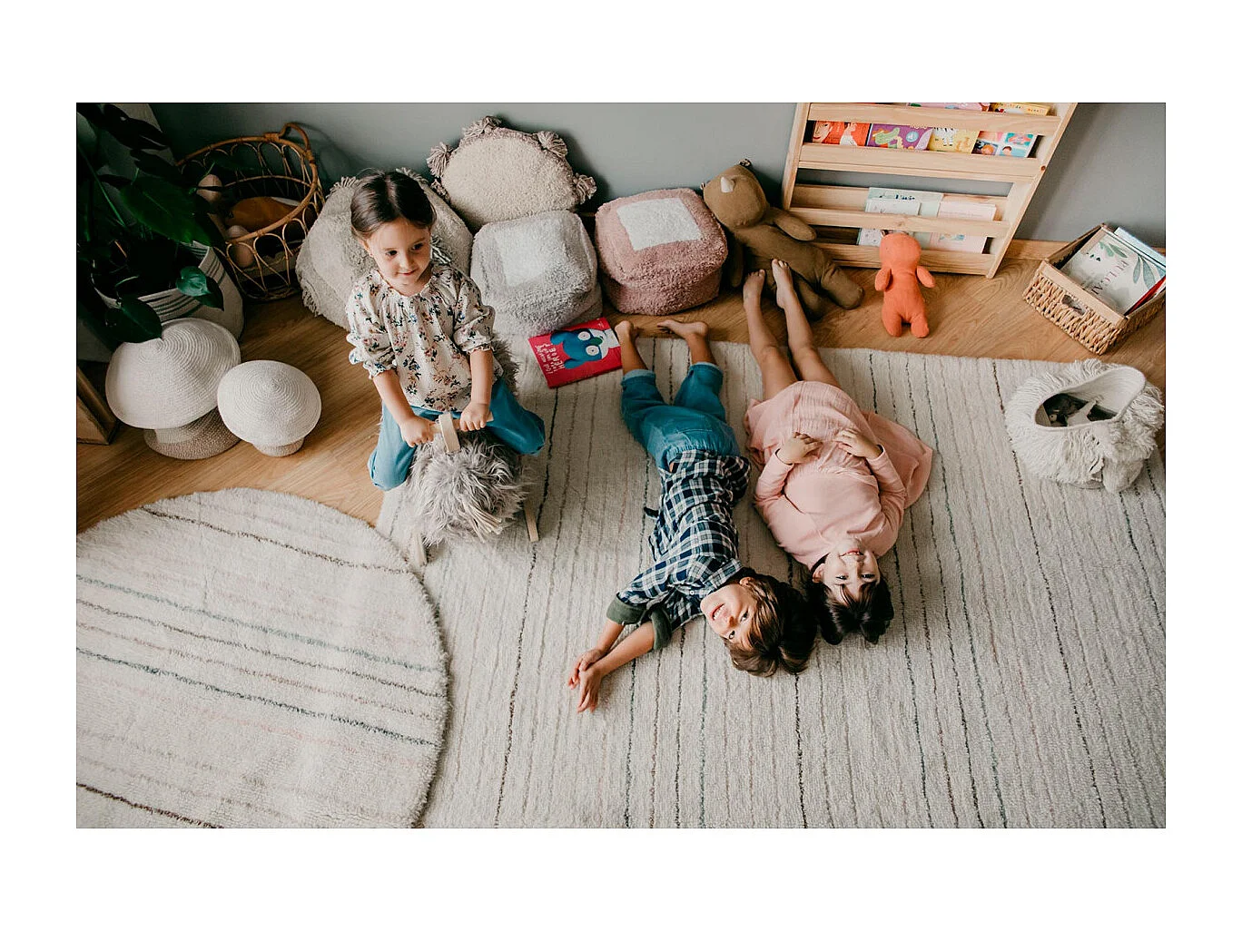 Tapis en laine enfant Arona Rectangulaire Enfant Fait main Recommandé pour les enfants de