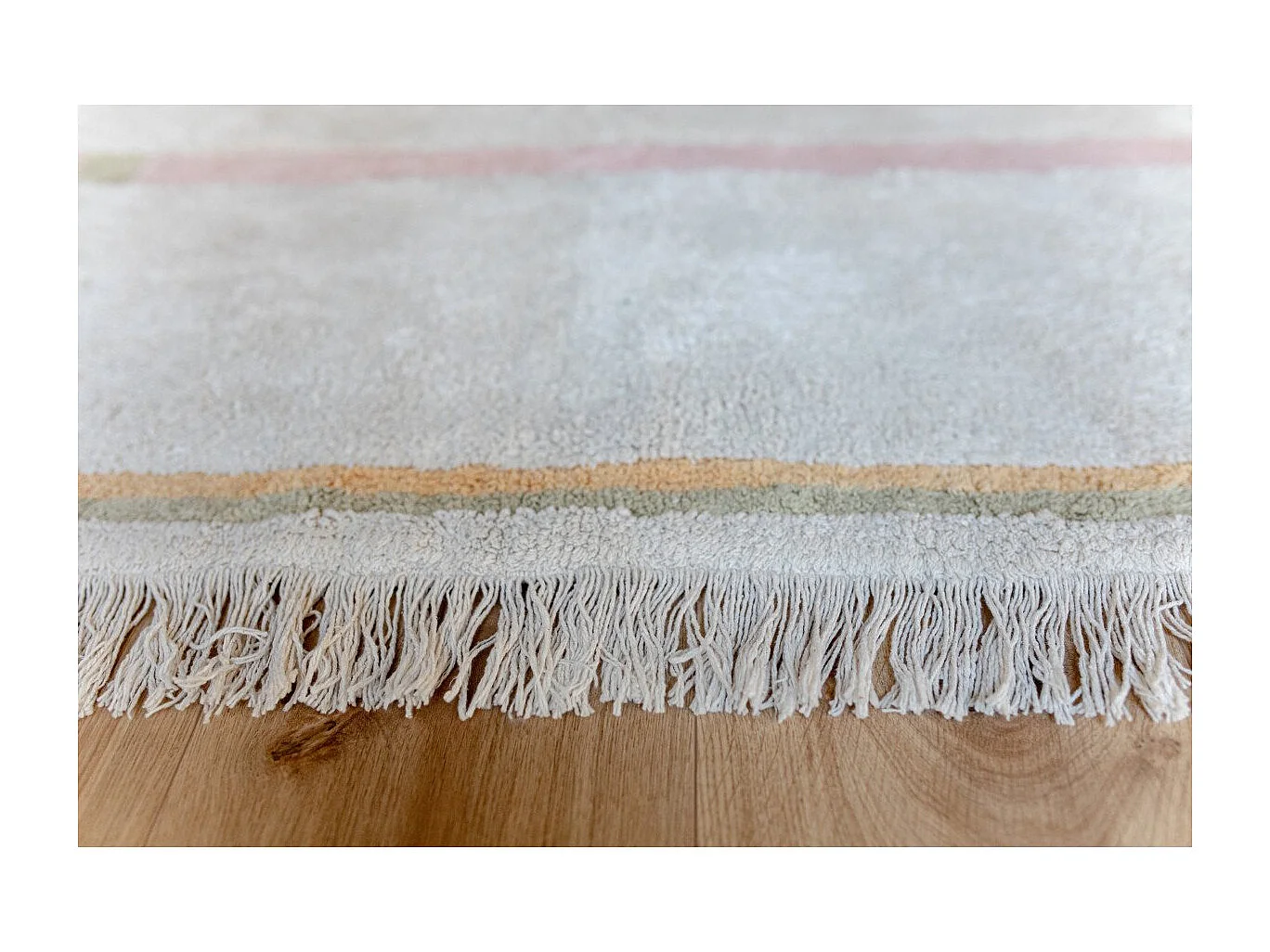 Tapis de chambre enfant en coton fait main lavable en machine Lanes Rectangulaire