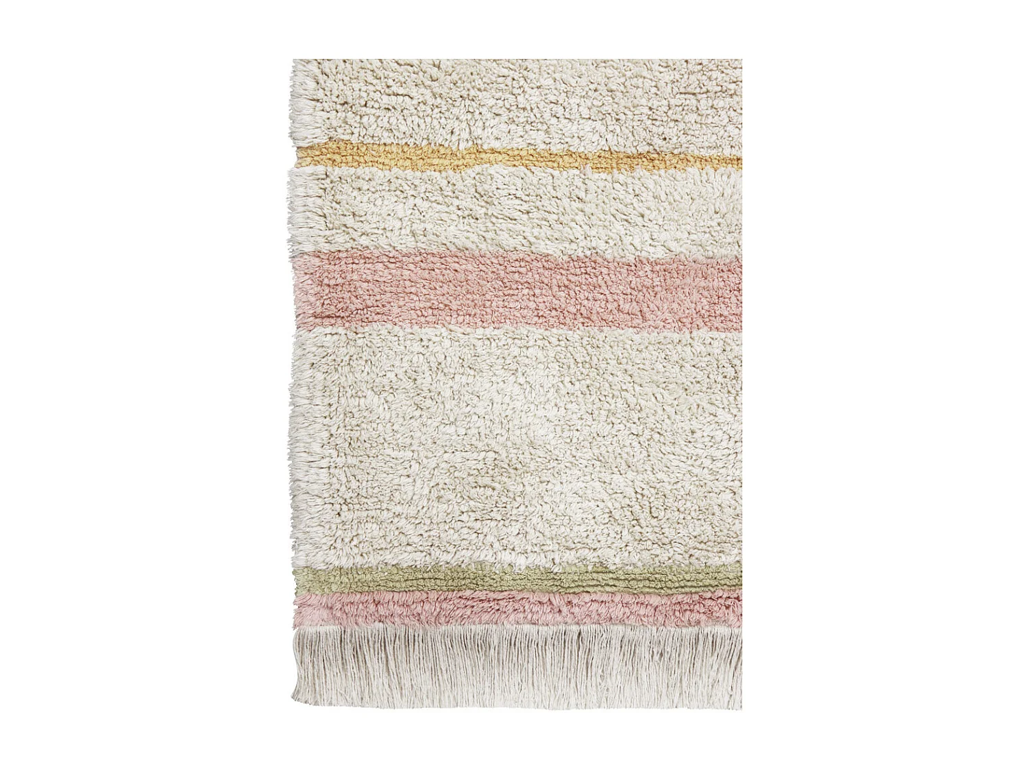 Tapis de chambre enfant en coton fait main lavable en machine Lanes Rectangulaire