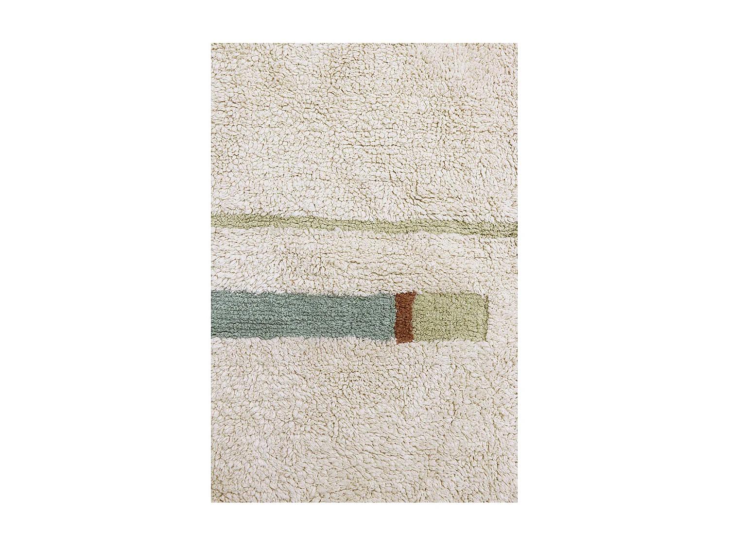 Tapis de chambre enfant en coton fait main lavable en machine Lanes Rectangulaire