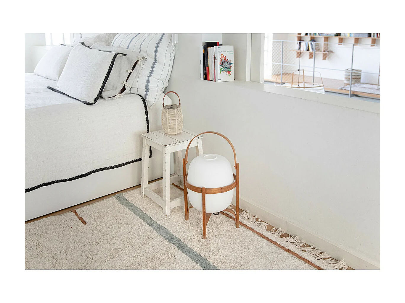 Tapis de chambre enfant en coton fait main lavable en machine Lanes Rectangulaire