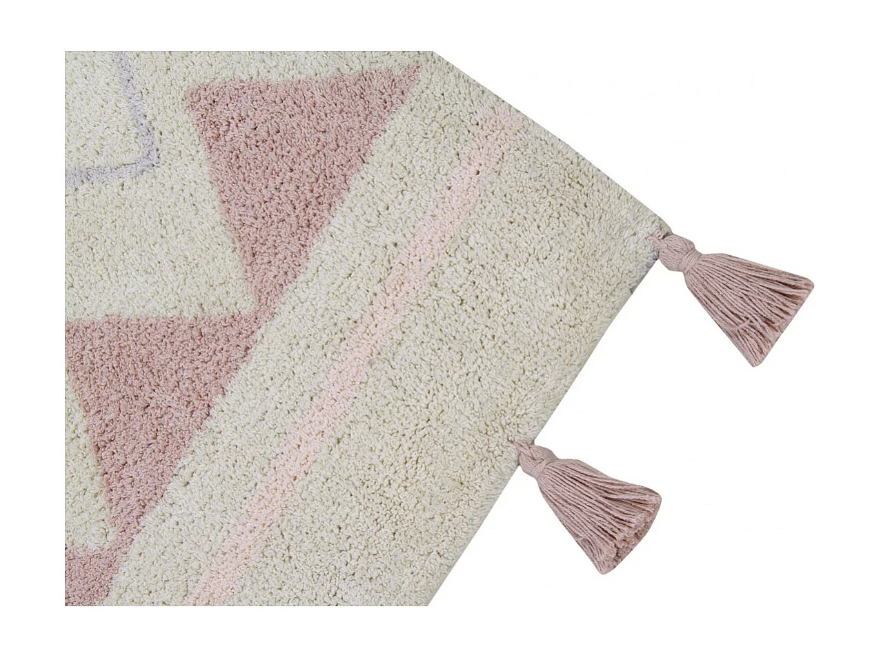 Tapis avec franges lavable en machine Azteca Lorena Canals Rectangulaire Design Fait main