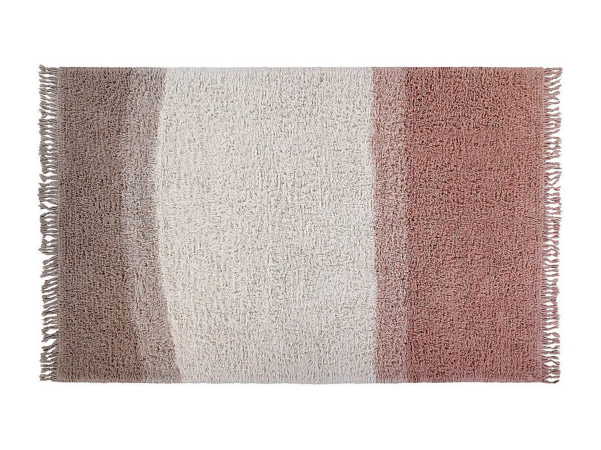 Alfombra de lana - tonos rosas - 140 x 200 cm