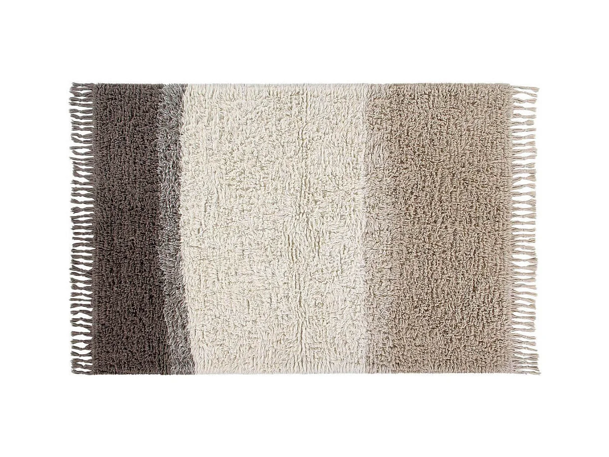 Tapis en laine lavable en machine dégradé avec franges Sound Lorena Canals Rectangulaire D