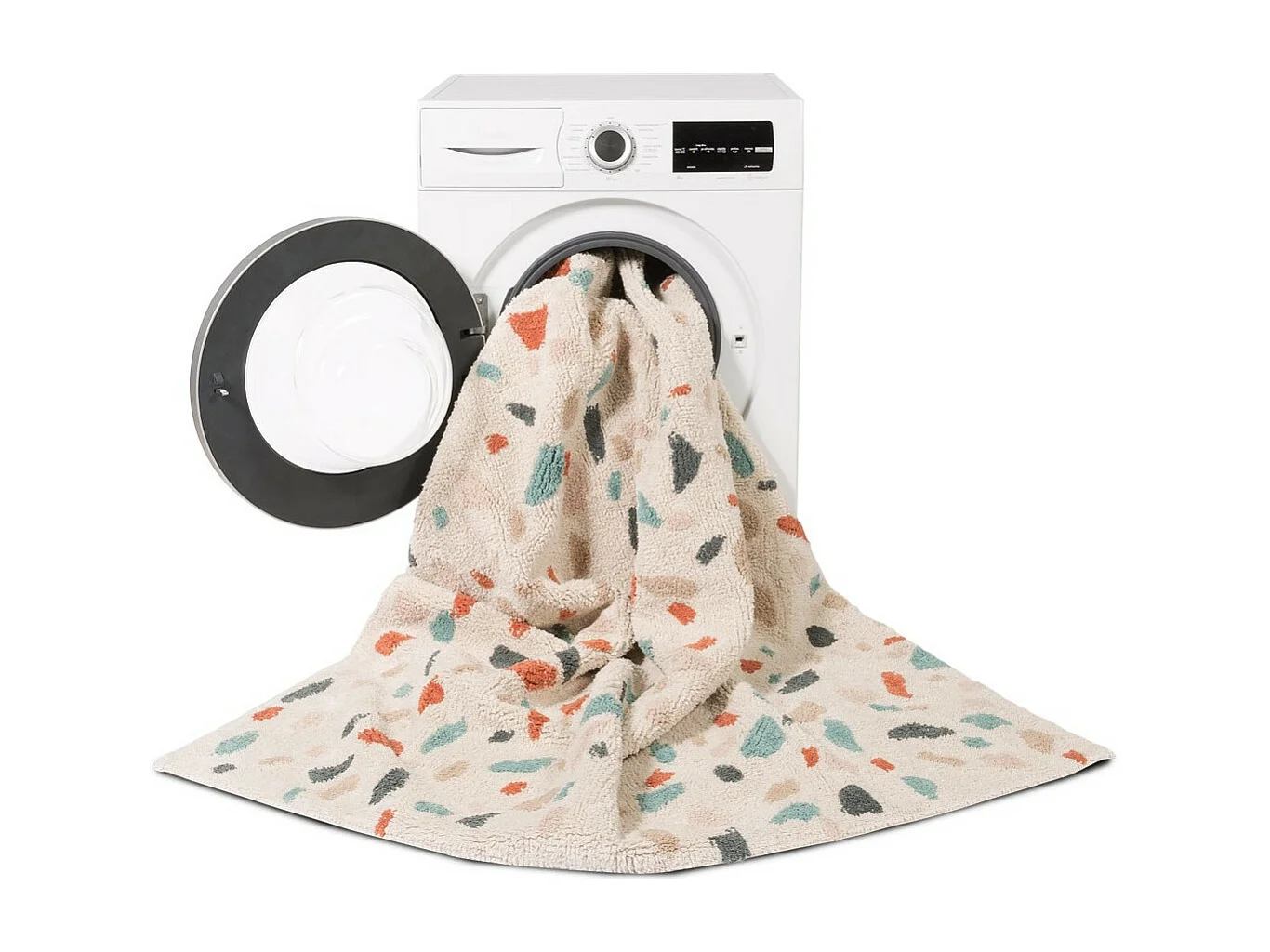 Tapis moderne en coton Terrazzo Lorena Canals Rectangulaire Design Fait main Tapis lavable